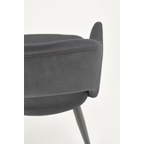 Eetkamerstoel - fluwelen stof - 55x88x55 cm - grijs