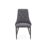 Eetkamerstoel - fluwelen stof - 52x90x57 cm - grijs