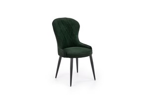 Eetkamerstoel - fluwelen stof - 52x92x58 cm - groen