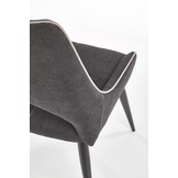 Eetkamerstoel - stof - 48x92x58 cm - donkergrijs