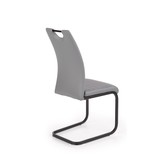 Eetkamerstoel - eco leer - 42x100x55 cm - grijs