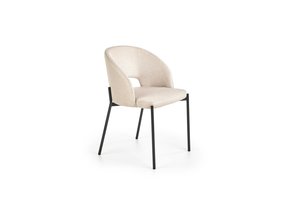 Eetkamerstoel - stof - 51x77x57 cm - beige