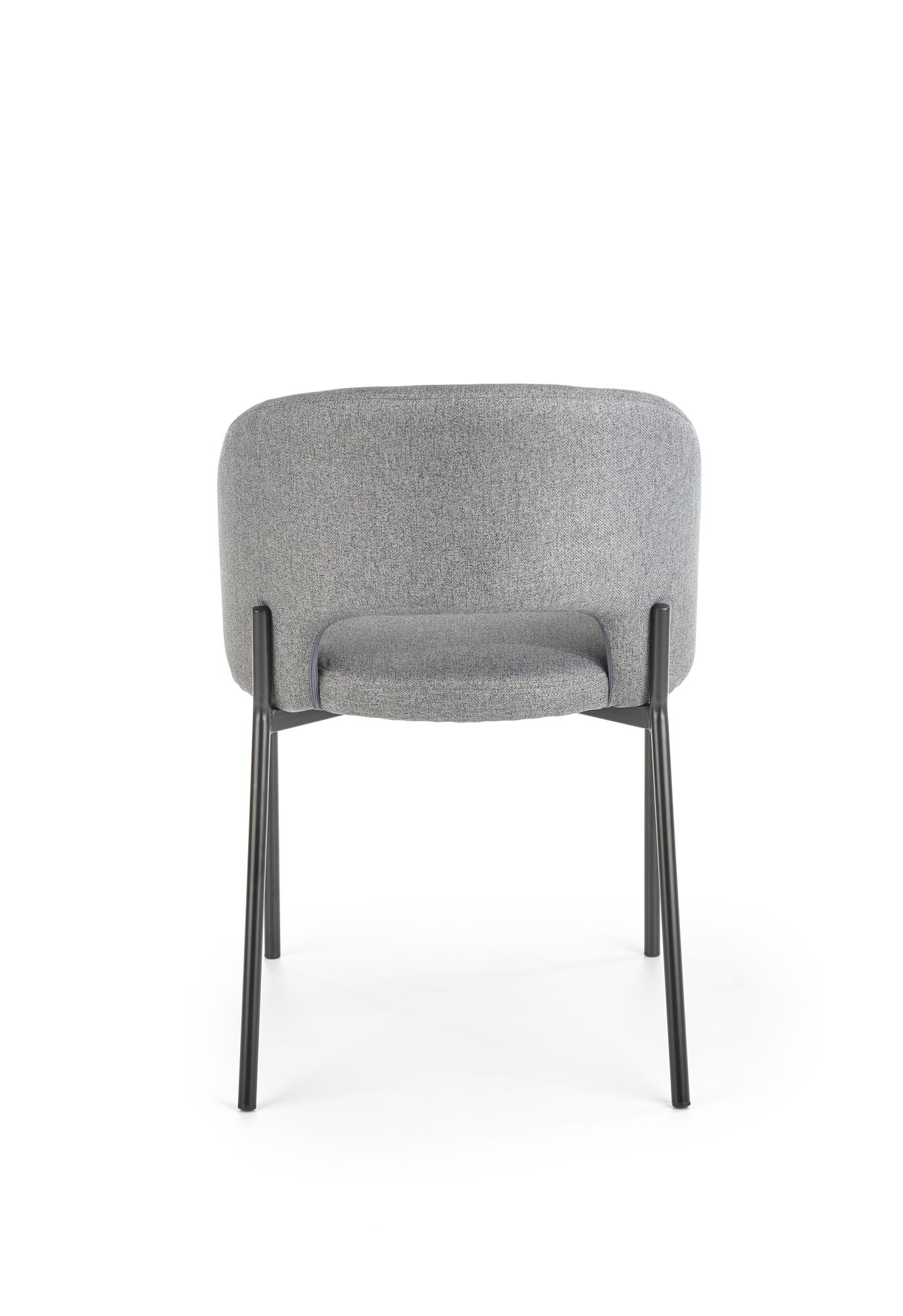 Eetkamerstoel - stof - 51x77x57 cm - grijs