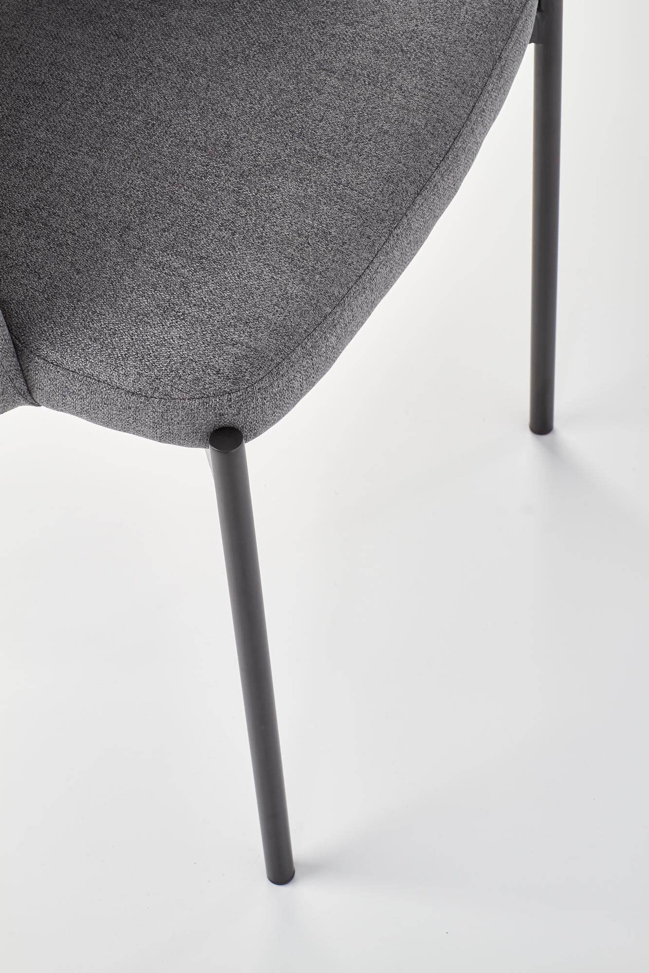 Eetkamerstoel - stof - 51x77x57 cm - grijs