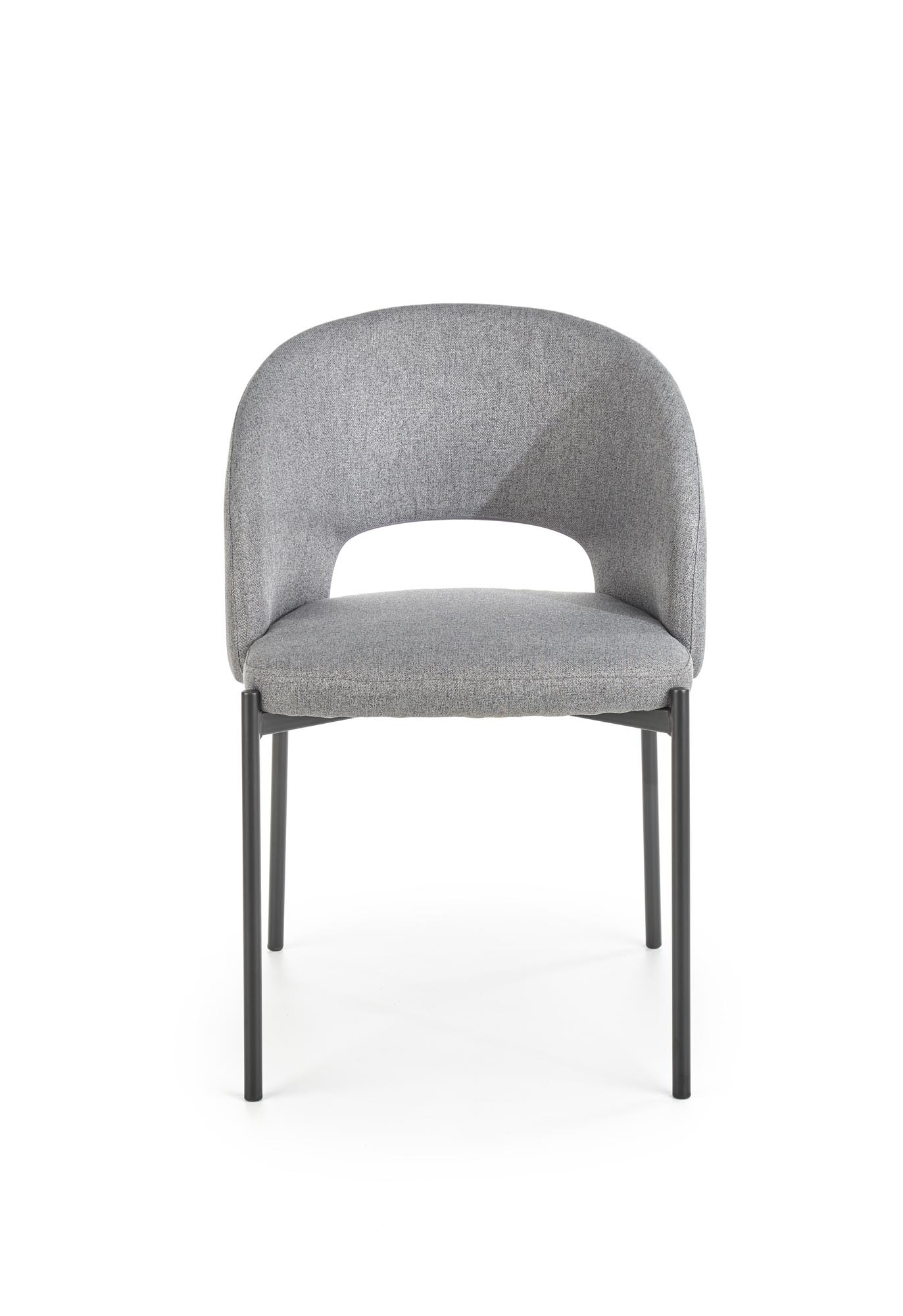 Eetkamerstoel - stof - 51x77x57 cm - grijs