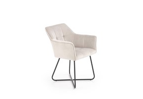 Eetkamerstoel - fluwelen stof - 60x81x62 cm - beige