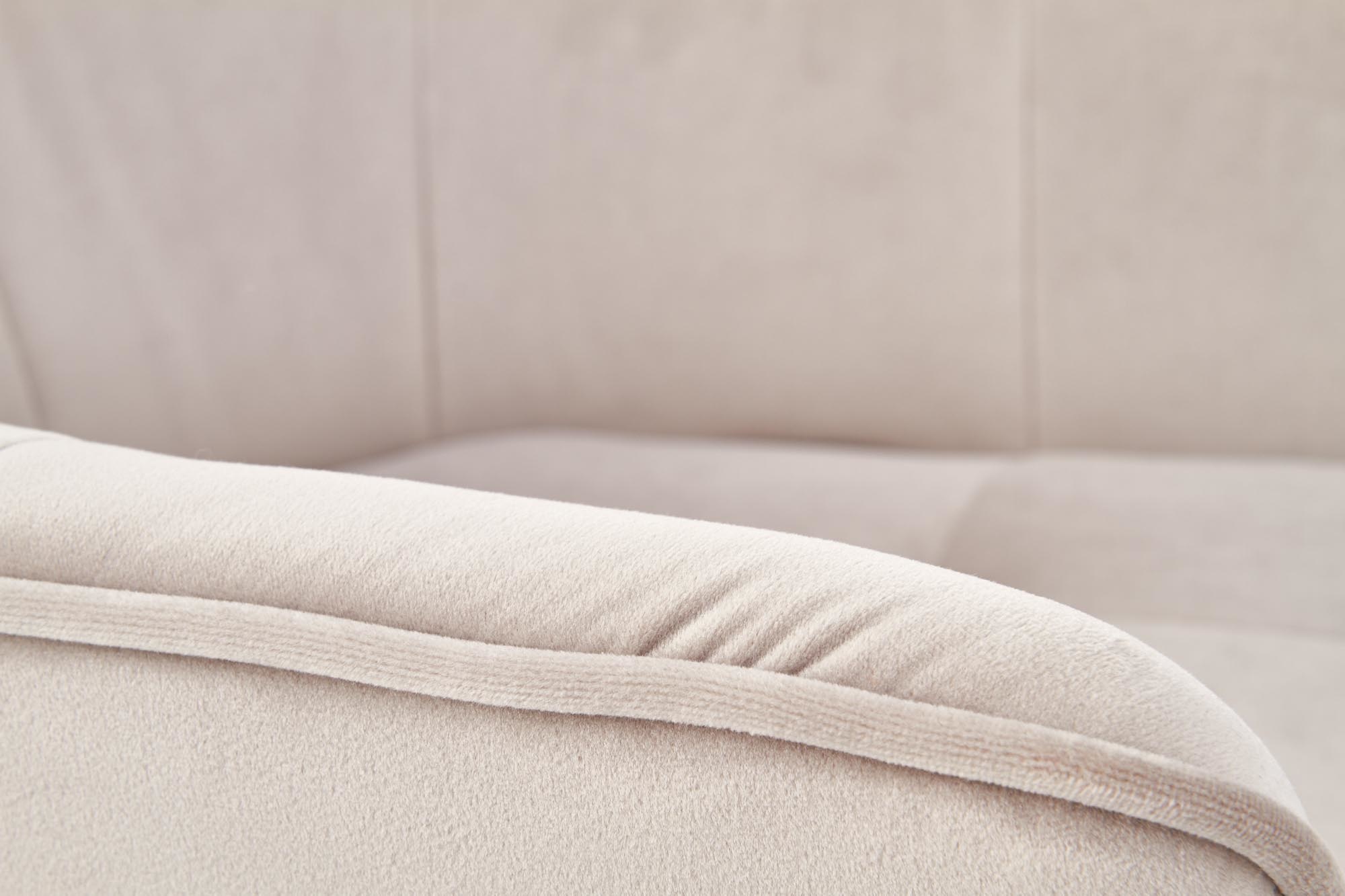 Eetkamerstoel - fluwelen stof - 60x81x62 cm - beige