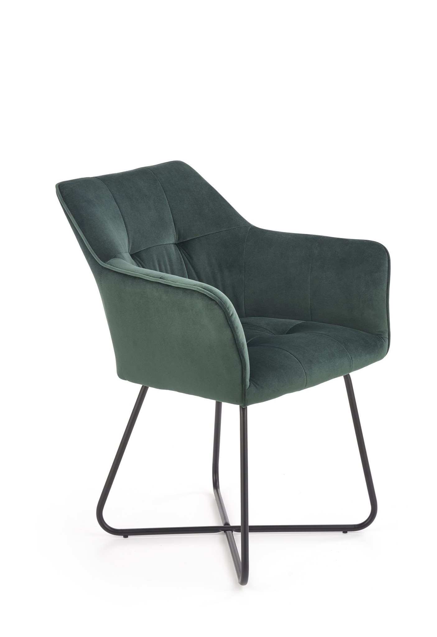 Eetkamerstoel - fluwelen stof - 60x81x62 cm - groen