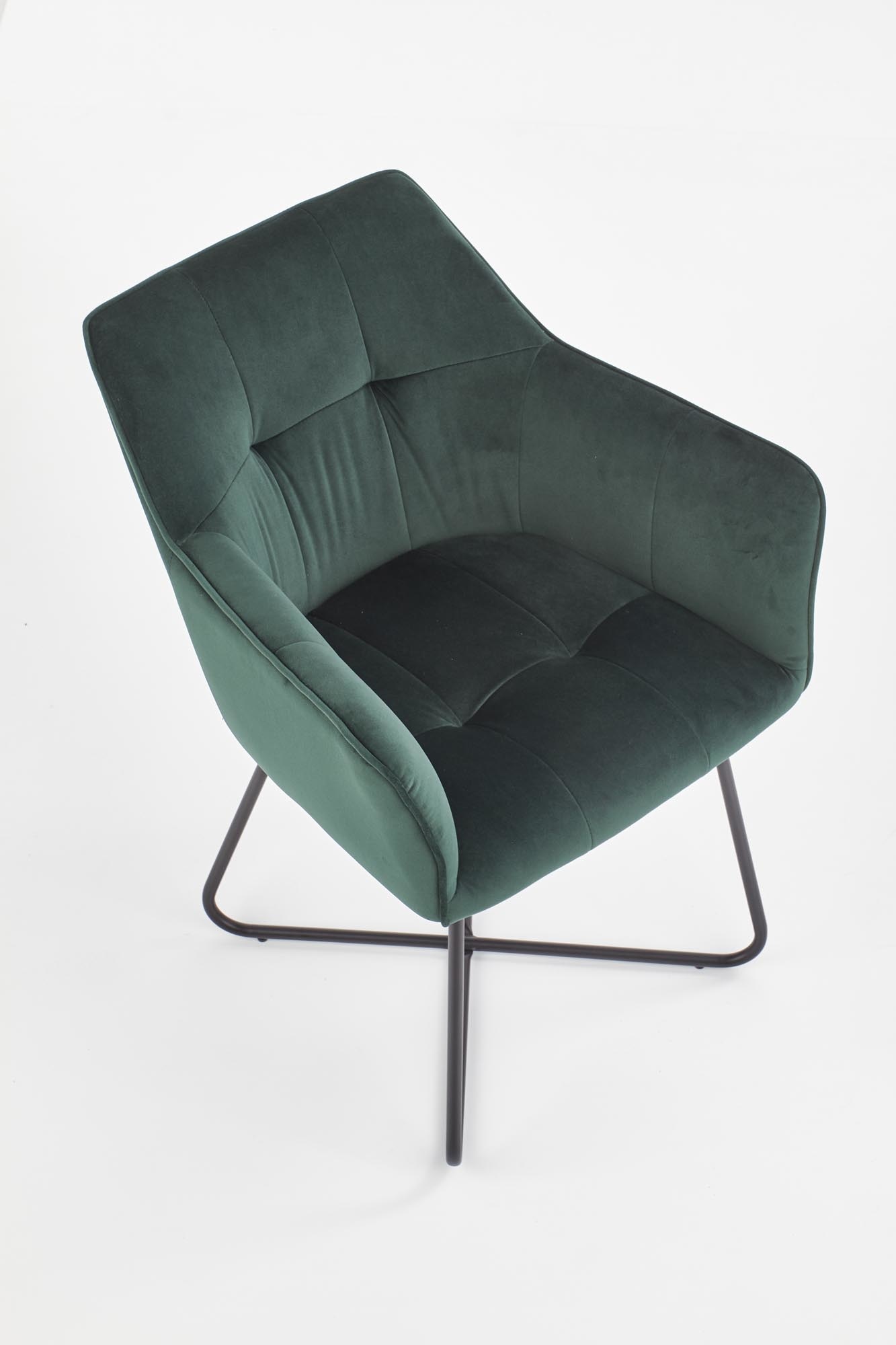 Eetkamerstoel - fluwelen stof - 60x81x62 cm - groen
