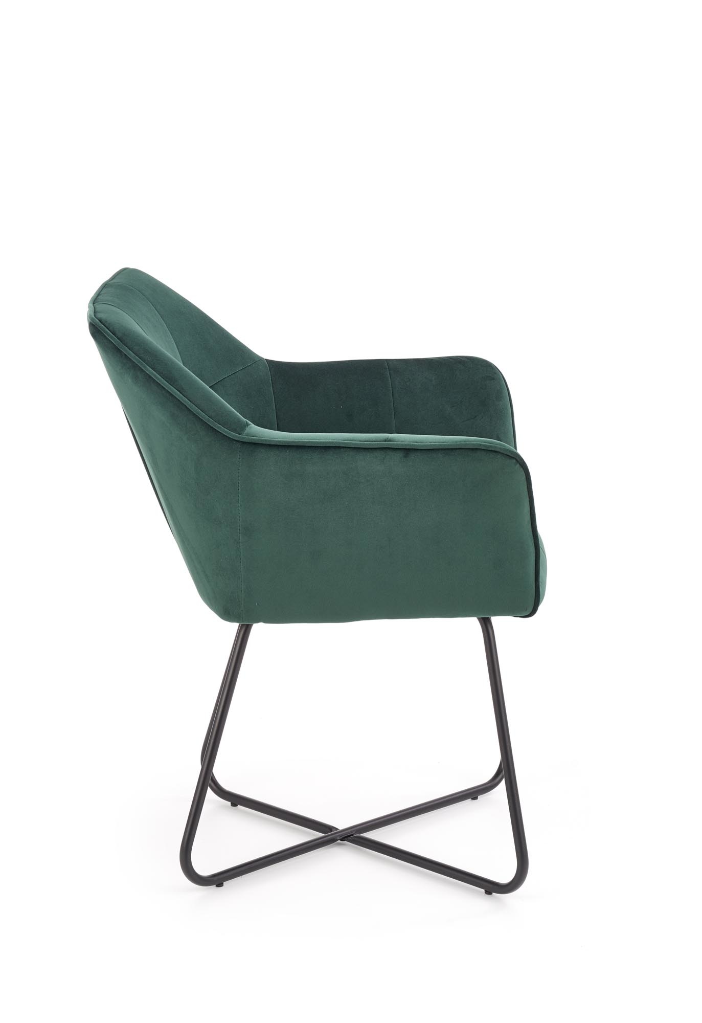 Eetkamerstoel - fluwelen stof - 60x81x62 cm - groen