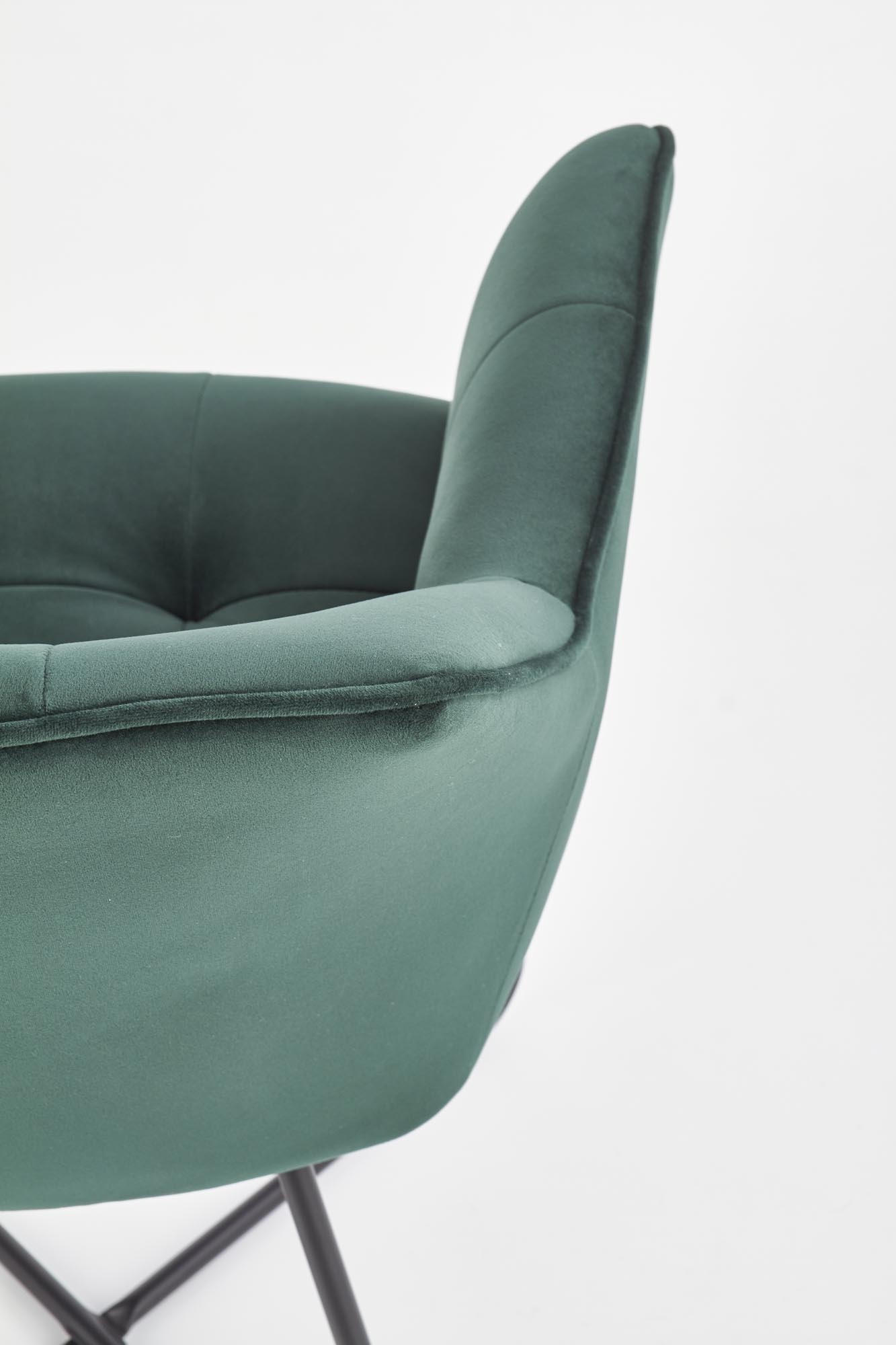 Eetkamerstoel - fluwelen stof - 60x81x62 cm - groen