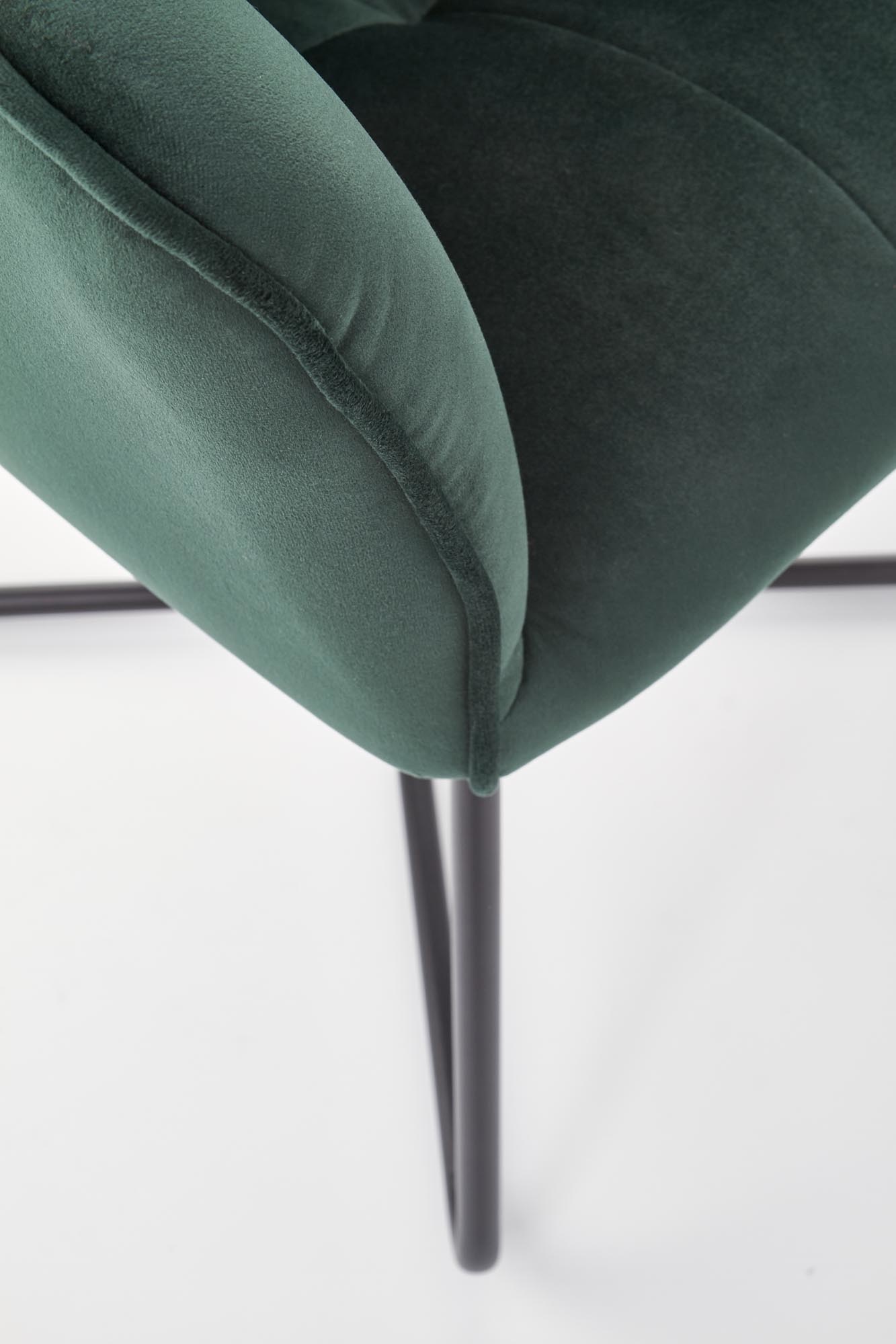 Eetkamerstoel - fluwelen stof - 60x81x62 cm - groen