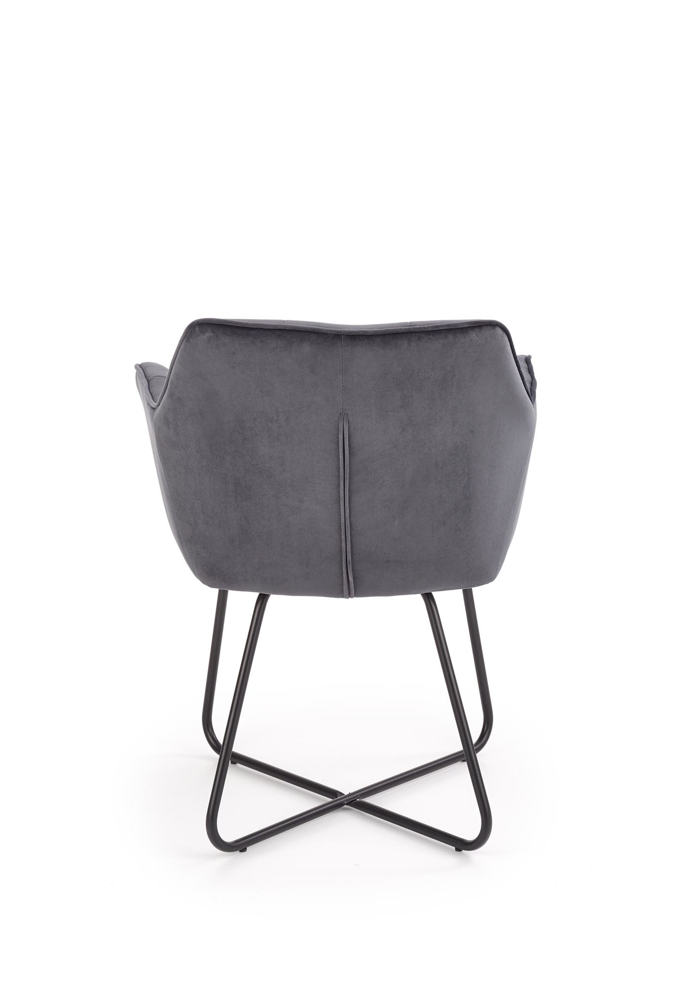 Eetkamerstoel - fluwelen stof - 60x81x62 cm - grijs