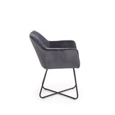 Eetkamerstoel - fluwelen stof - 60x81x62 cm - grijs