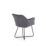 Eetkamerstoel - fluwelen stof - 60x81x62 cm - grijs