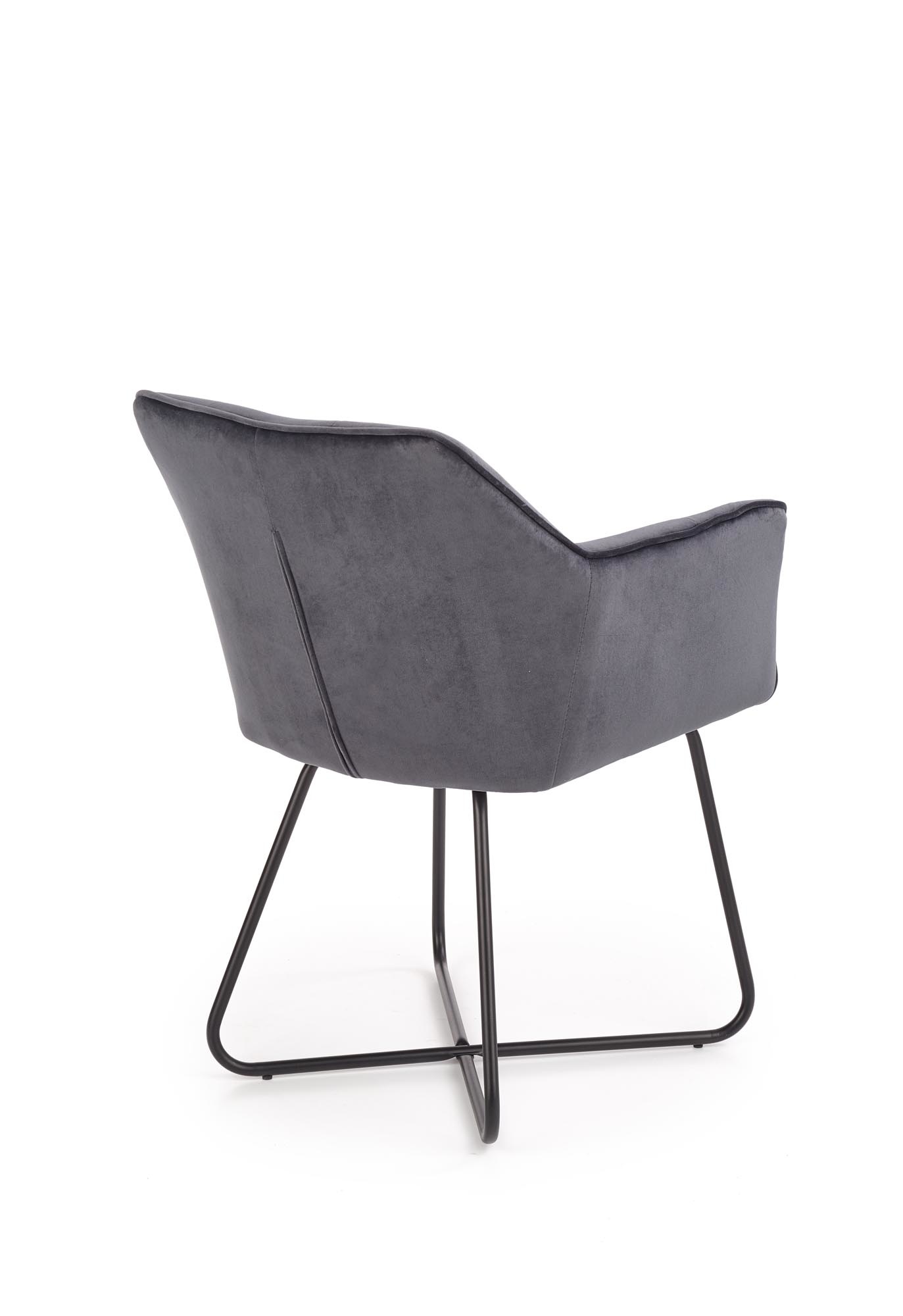 Eetkamerstoel - fluwelen stof - 60x81x62 cm - grijs