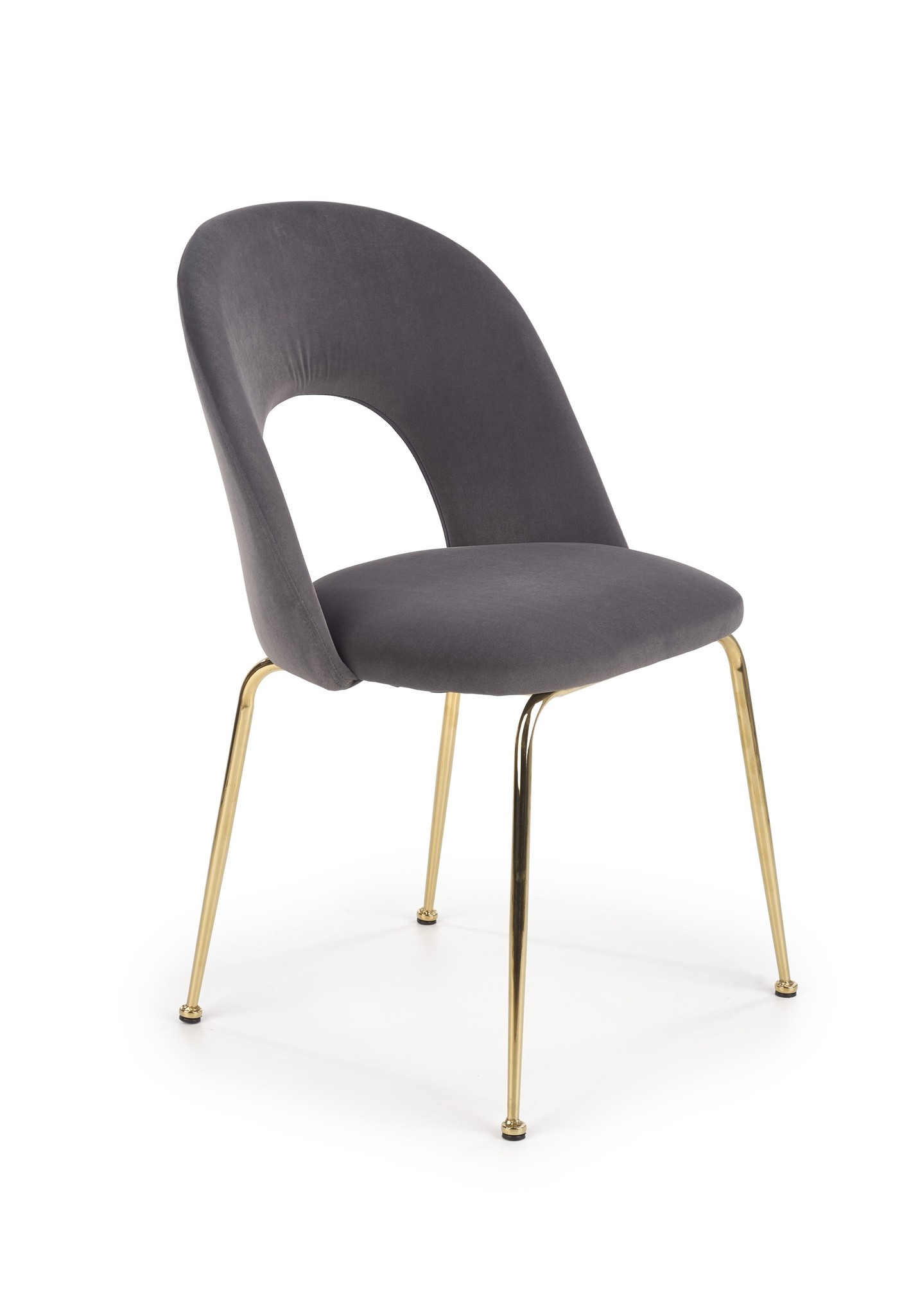 Eetkamerstoel - fluwelen stof - 45x88x59 cm - grijs