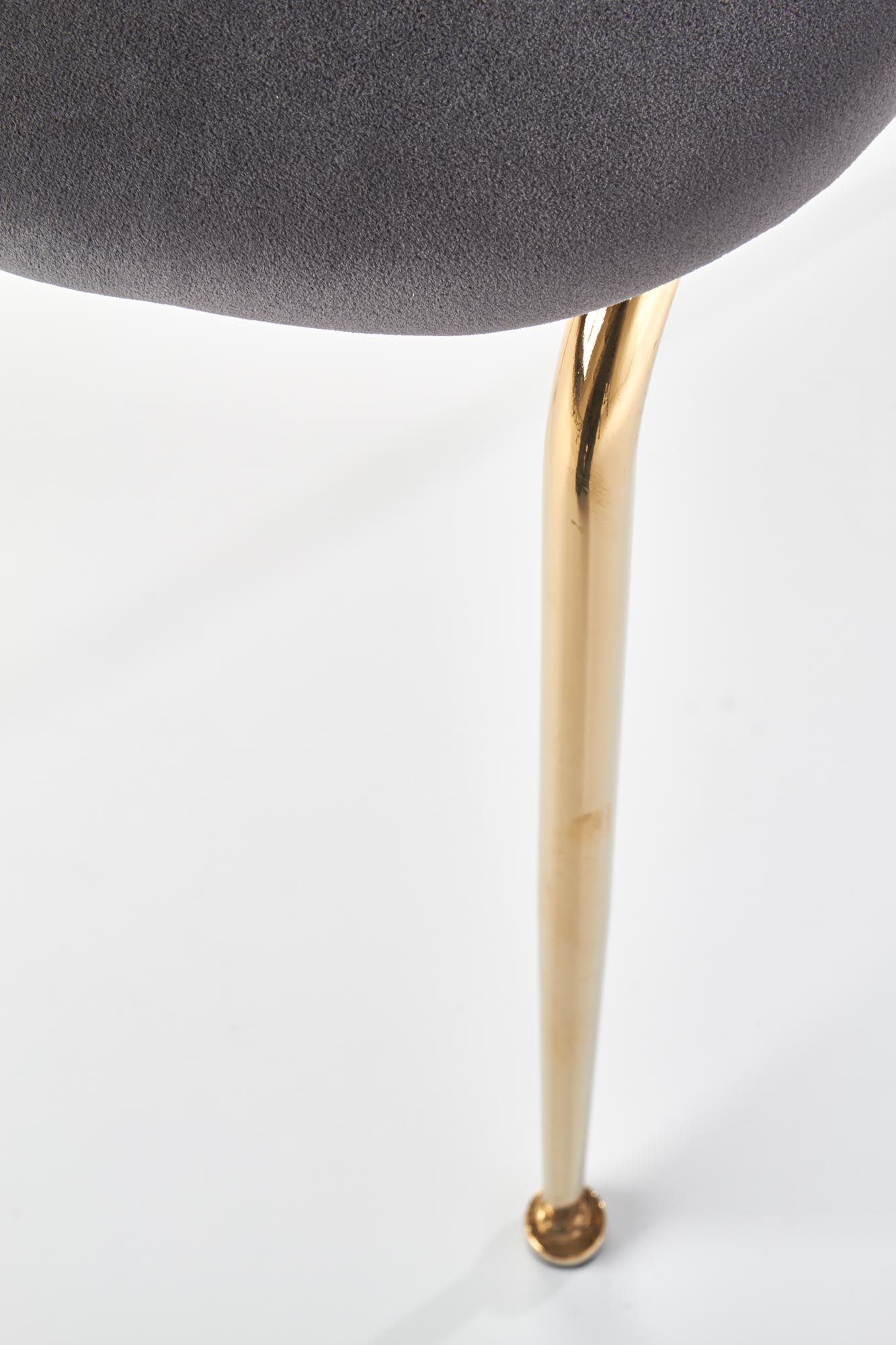 Eetkamerstoel - fluwelen stof - 45x88x59 cm - grijs