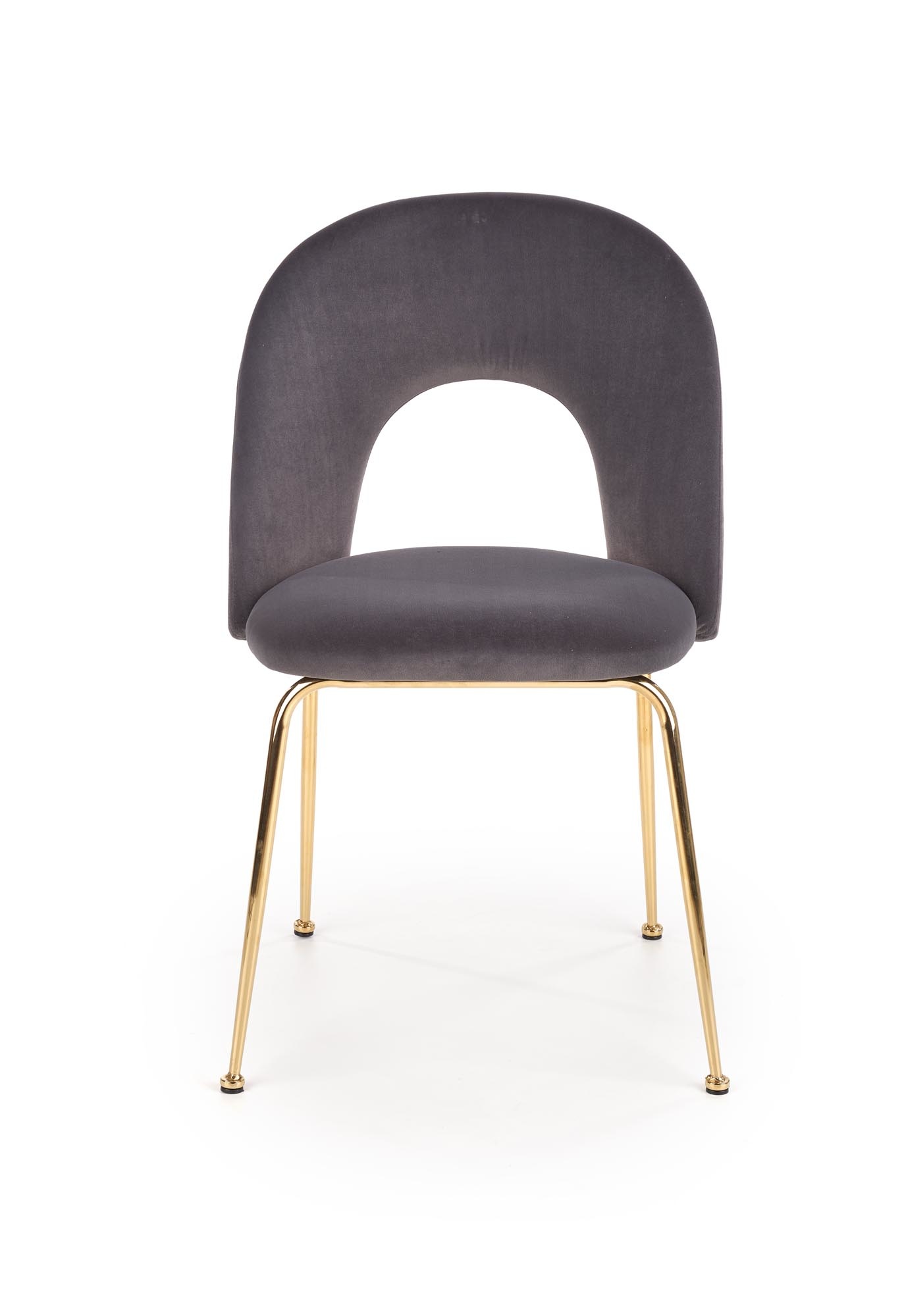 Eetkamerstoel - fluwelen stof - 45x88x59 cm - grijs
