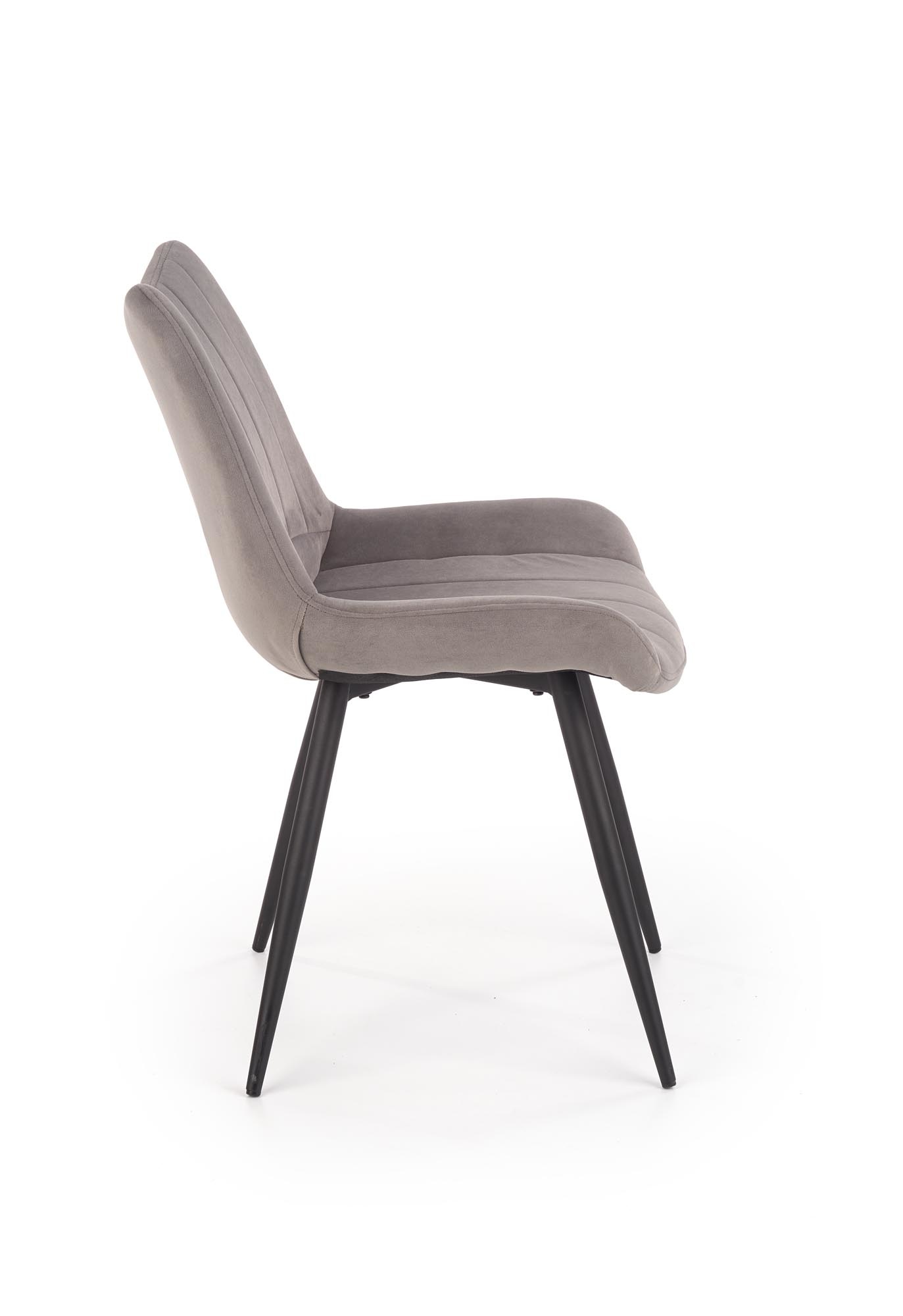 Eetkamerstoel - fluwelen stof - 53x87x61 cm - grijs