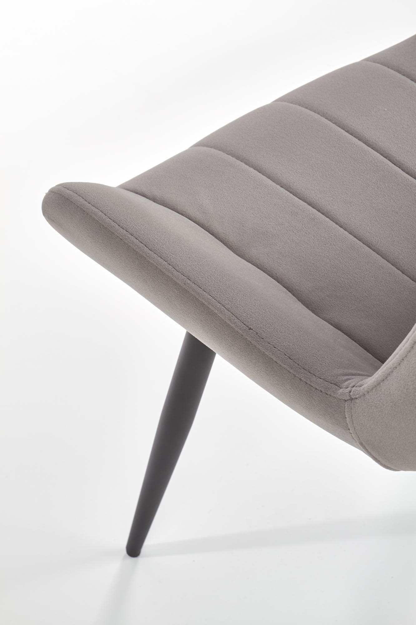 Eetkamerstoel - fluwelen stof - 53x87x61 cm - grijs