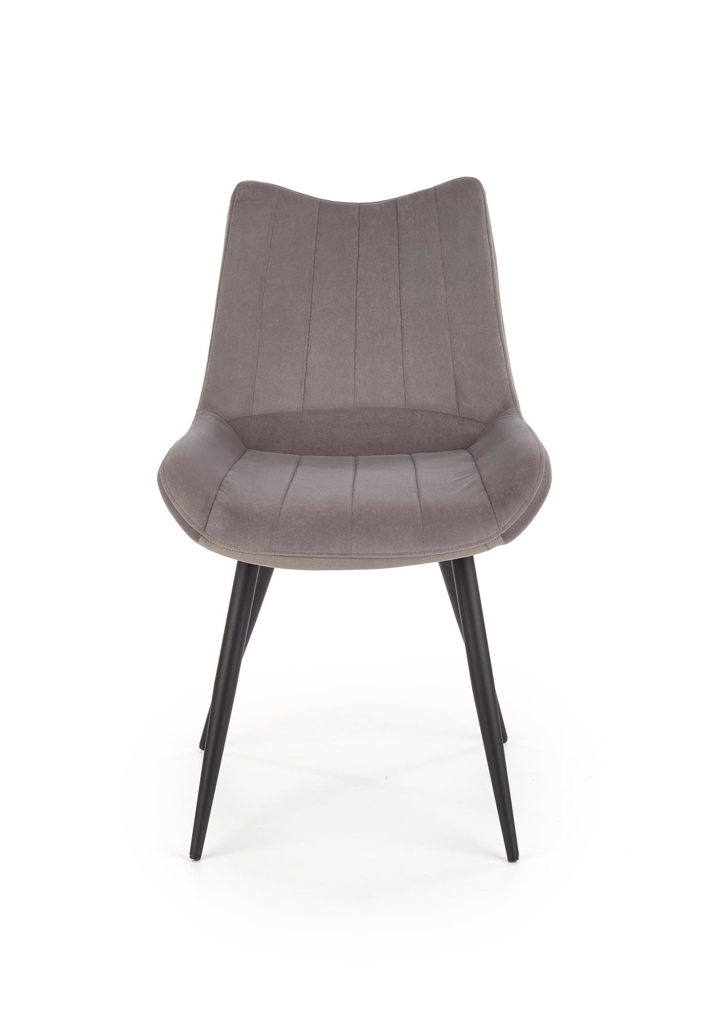 Eetkamerstoel - fluwelen stof - 53x87x61 cm - grijs