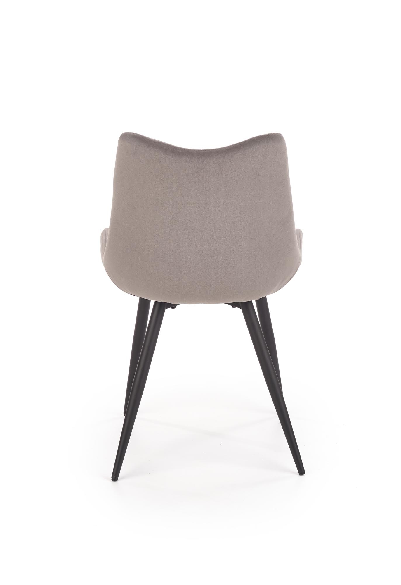 Eetkamerstoel - fluwelen stof - 53x87x61 cm - grijs