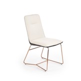 Eetkamerstoel - stof - 46x90x60 cm - romig