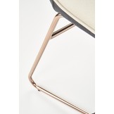 Eetkamerstoel - stof - 46x90x60 cm - romig