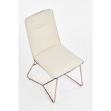 Eetkamerstoel - stof - 46x90x60 cm - romig