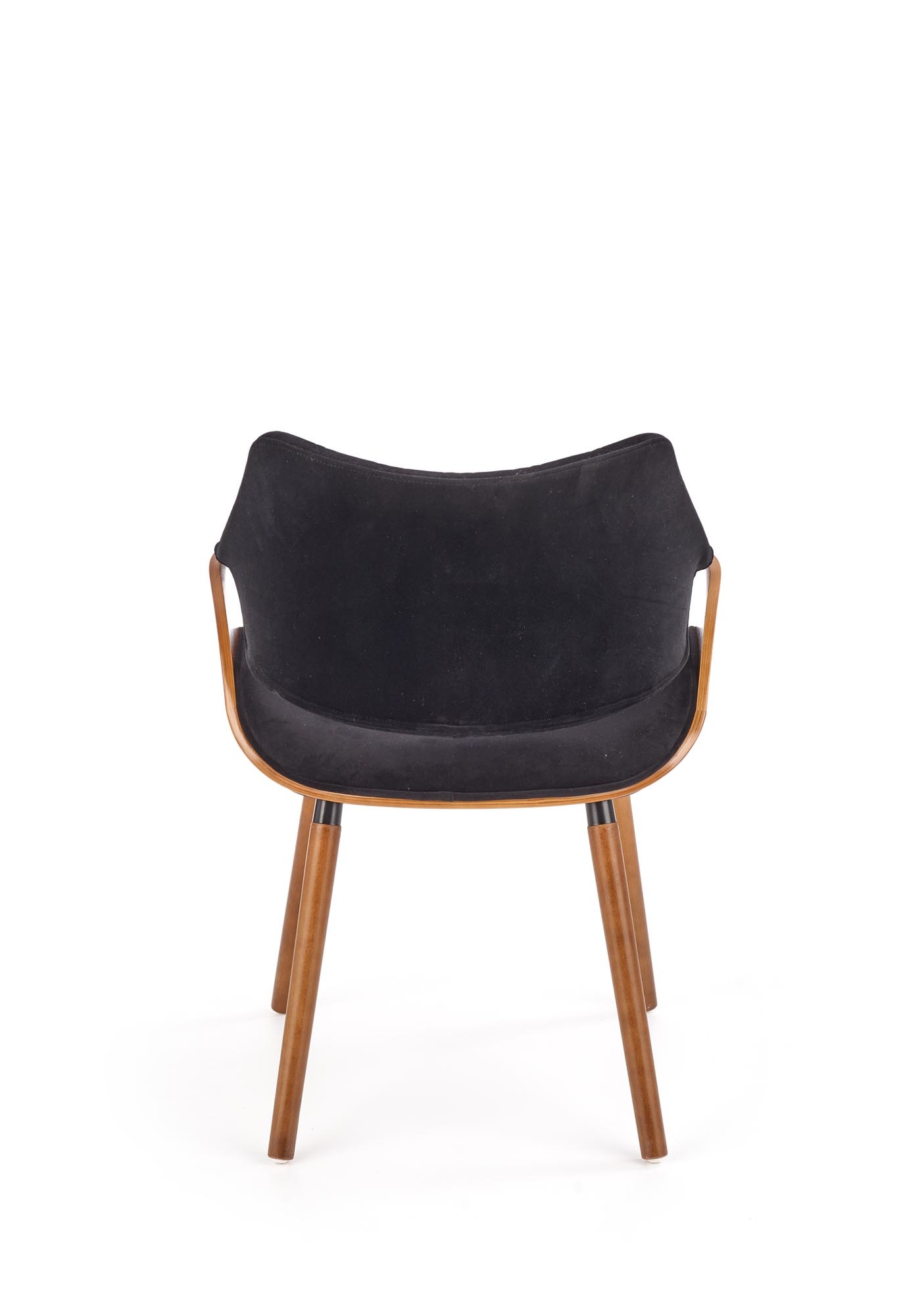 Eetkamerstoel - fluwelen stof - 56x77x55 cm - zwart