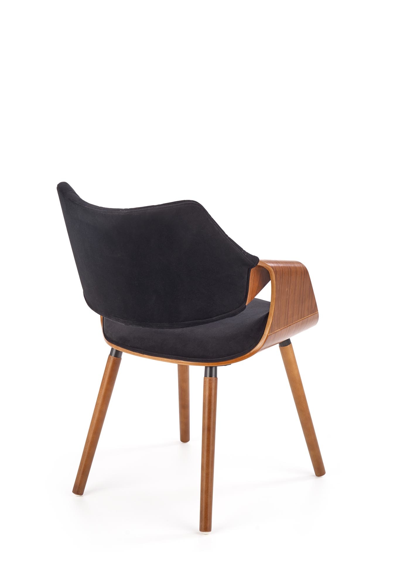 Eetkamerstoel - fluwelen stof - 56x77x55 cm - zwart