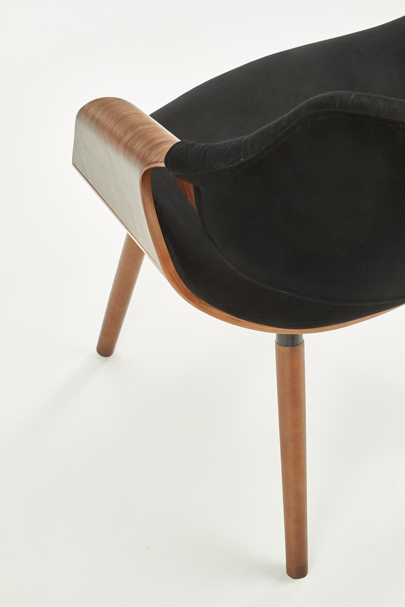 Eetkamerstoel - fluwelen stof - 56x77x55 cm - zwart