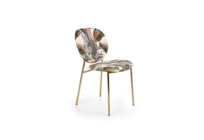 Eetkamerstoel - stof - 47x82x57 cm - meerkleurig