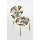 Eetkamerstoel - stof - 47x82x57 cm - meerkleurig