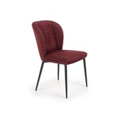 Eetkamerstoel - fluwelen stof - 50x84x60 cm - bordeaux