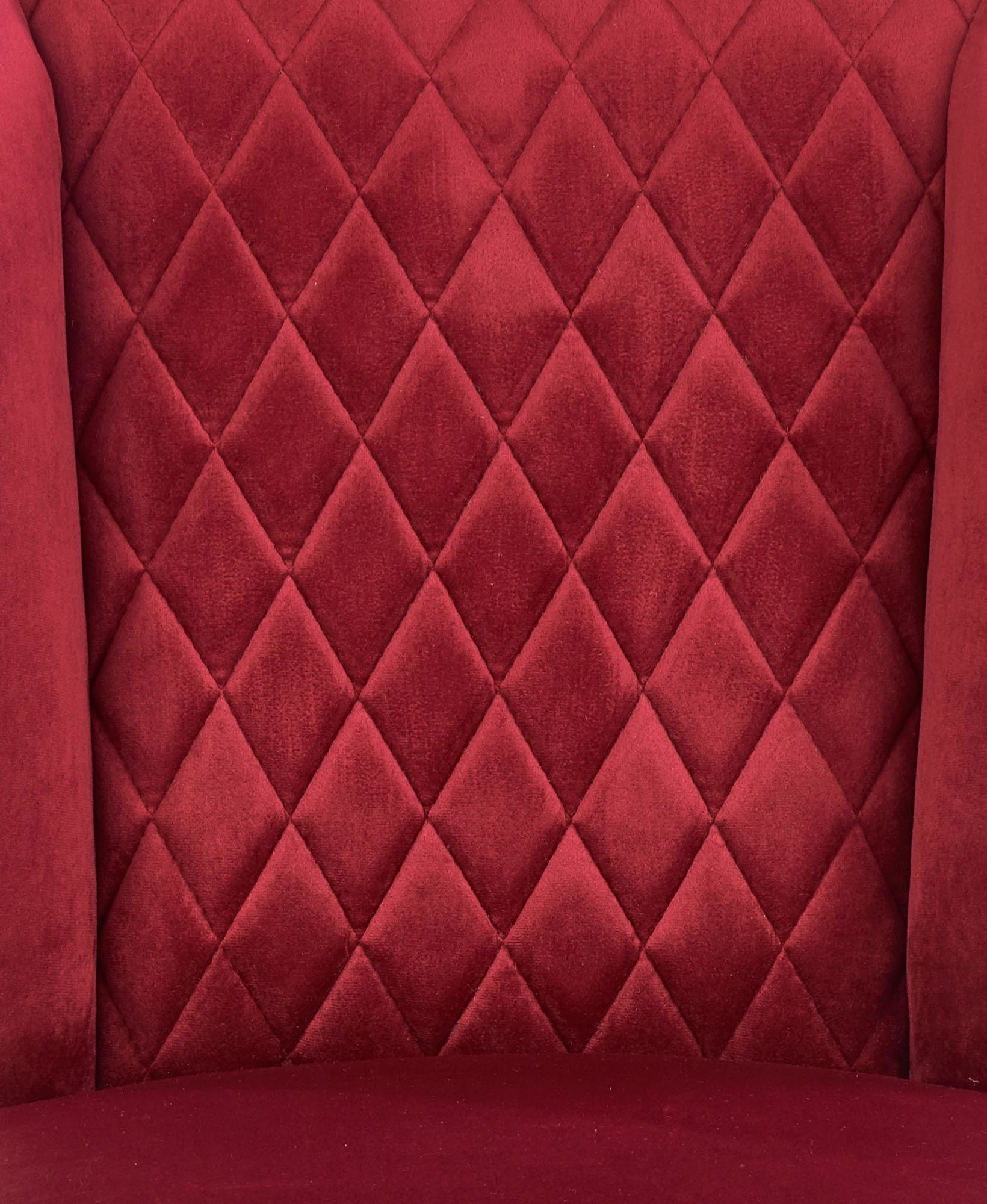 Eetkamerstoel - fluwelen stof - 50x84x60 cm - bordeaux