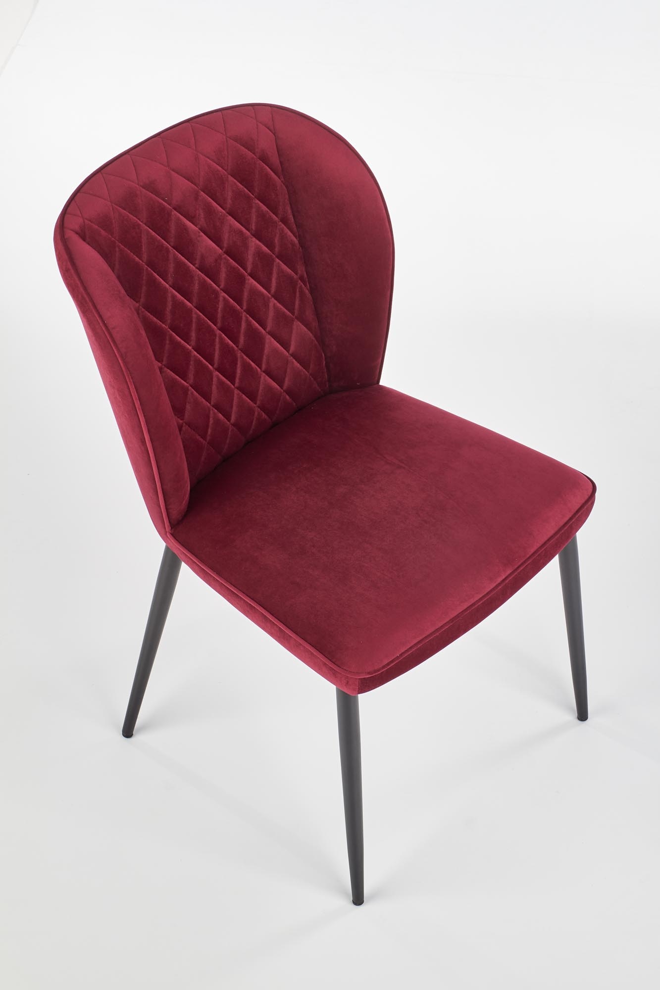 Eetkamerstoel - fluwelen stof - 50x84x60 cm - bordeaux