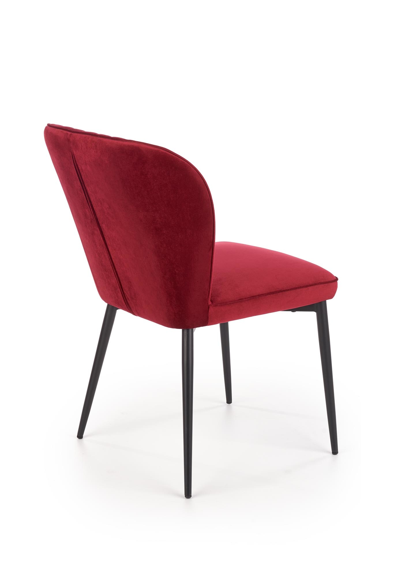 Eetkamerstoel - fluwelen stof - 50x84x60 cm - bordeaux