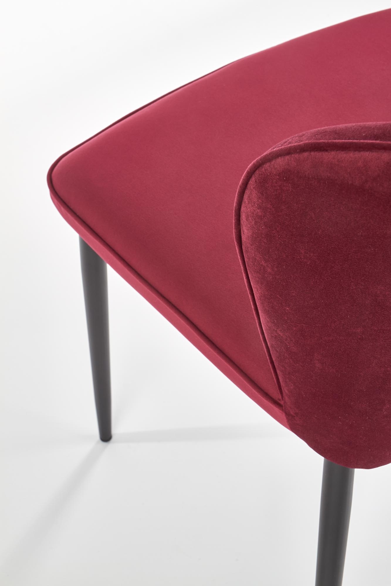 Eetkamerstoel - fluwelen stof - 50x84x60 cm - bordeaux