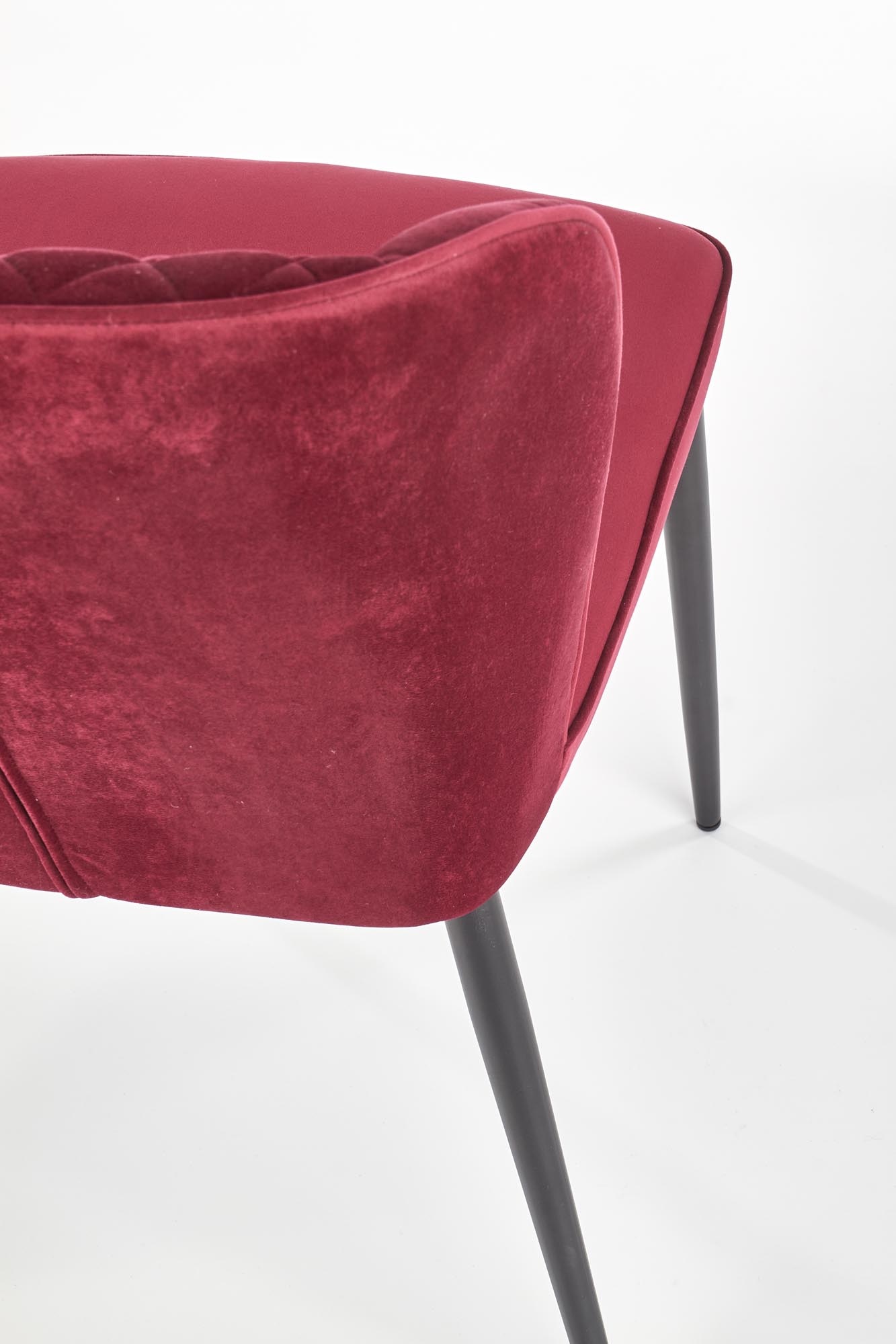 Eetkamerstoel - fluwelen stof - 50x84x60 cm - bordeaux