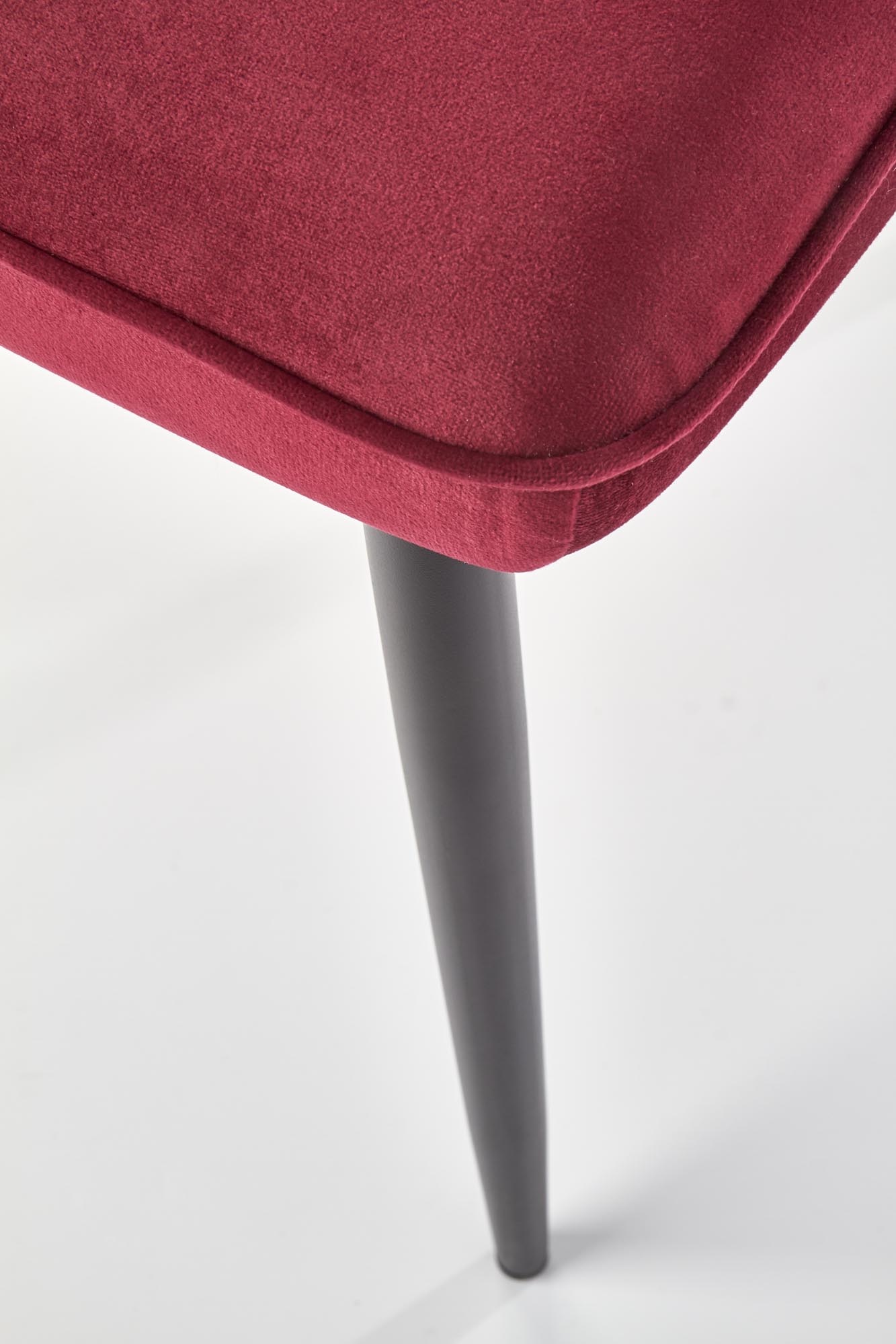 Eetkamerstoel - fluwelen stof - 50x84x60 cm - bordeaux