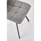 Eetkamerstoel - stof - 45x86x55 cm - grijs