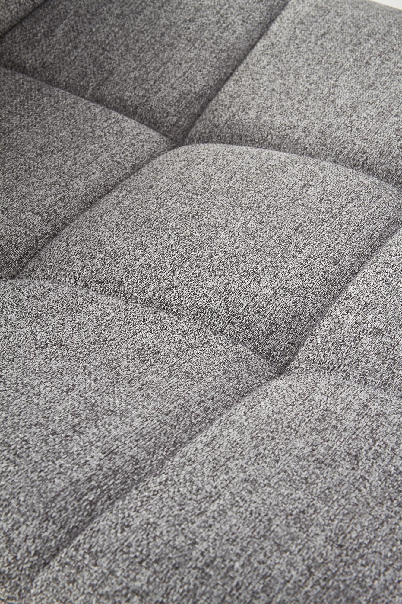 Eetkamerstoel - stof - 45x86x55 cm - grijs