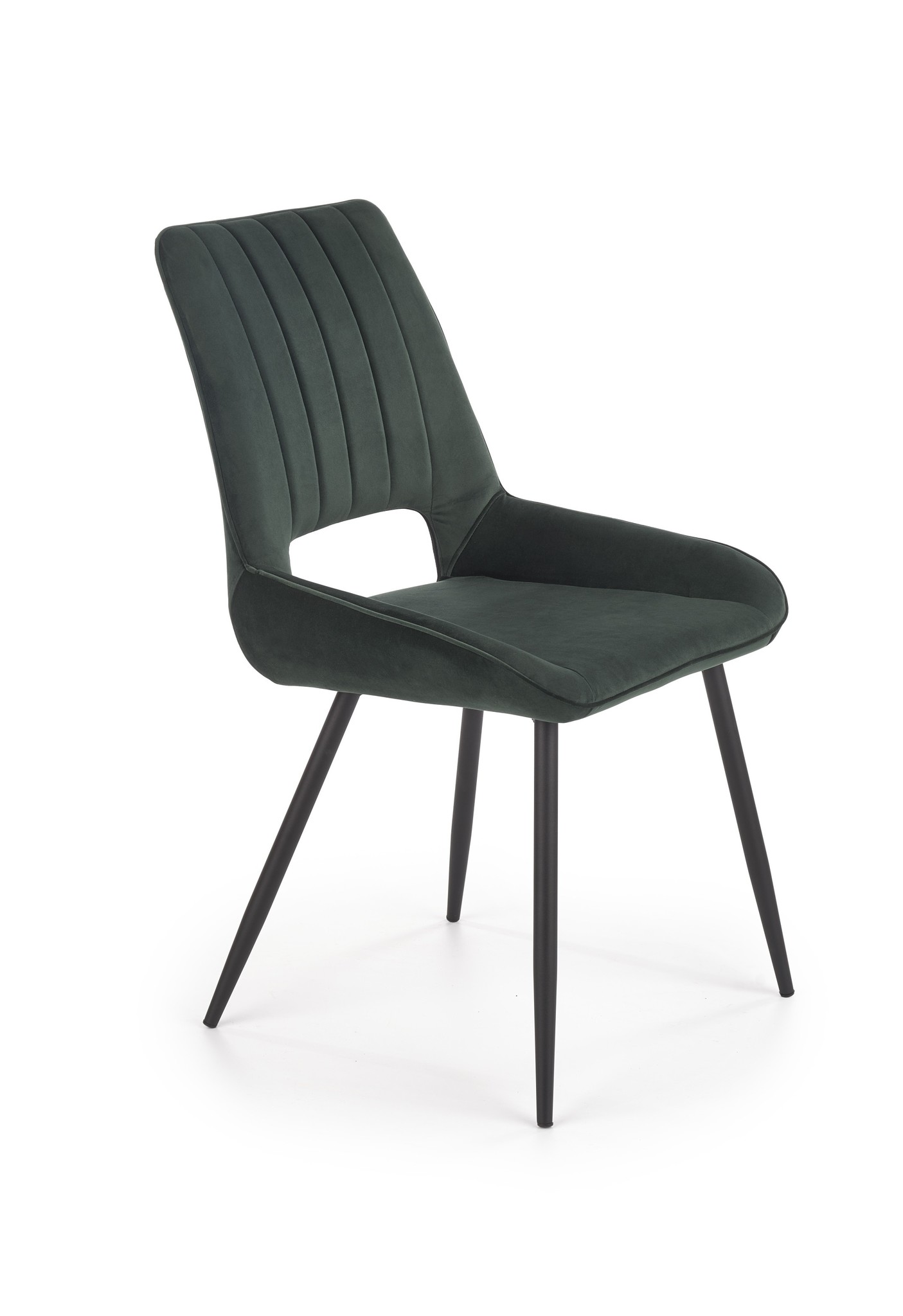 Eetkamerstoel - fluwelen stof - 52x88x58 cm - groen