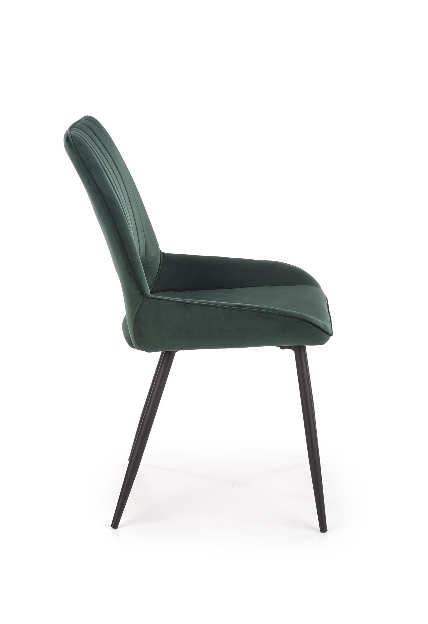 Eetkamerstoel - fluwelen stof - 52x88x58 cm - groen