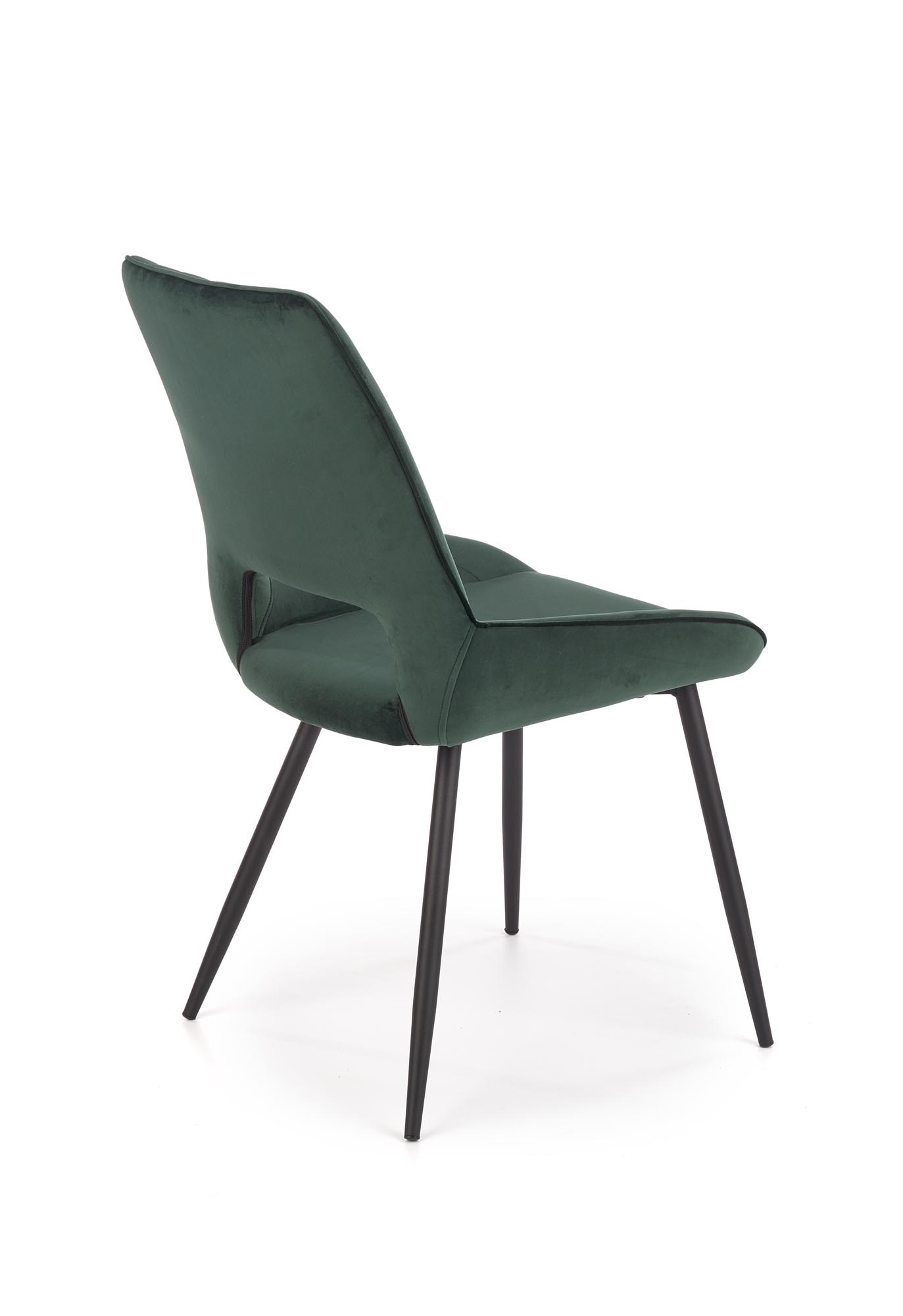 Eetkamerstoel - fluwelen stof - 52x88x58 cm - groen