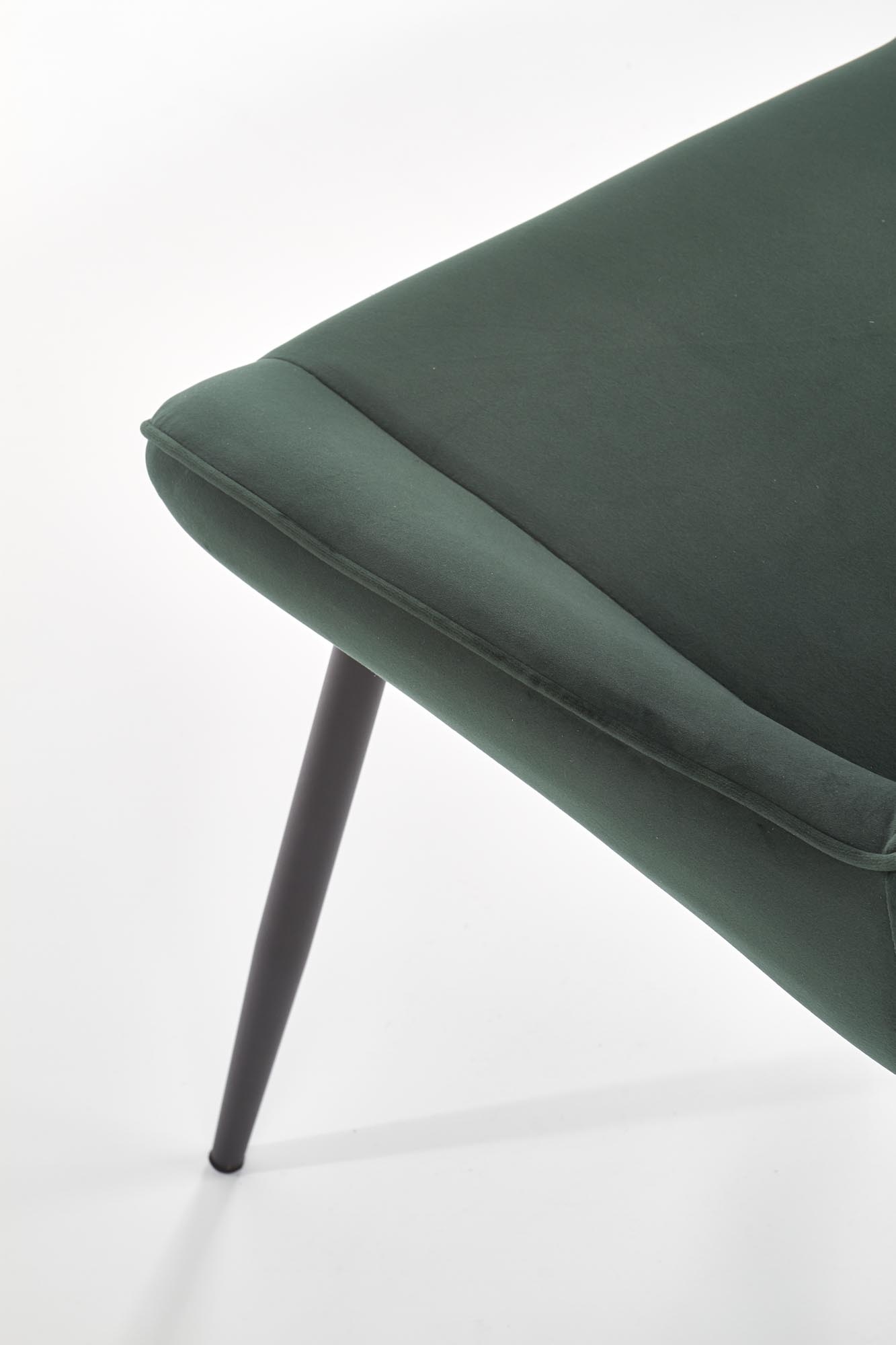 Eetkamerstoel - fluwelen stof - 52x88x58 cm - groen