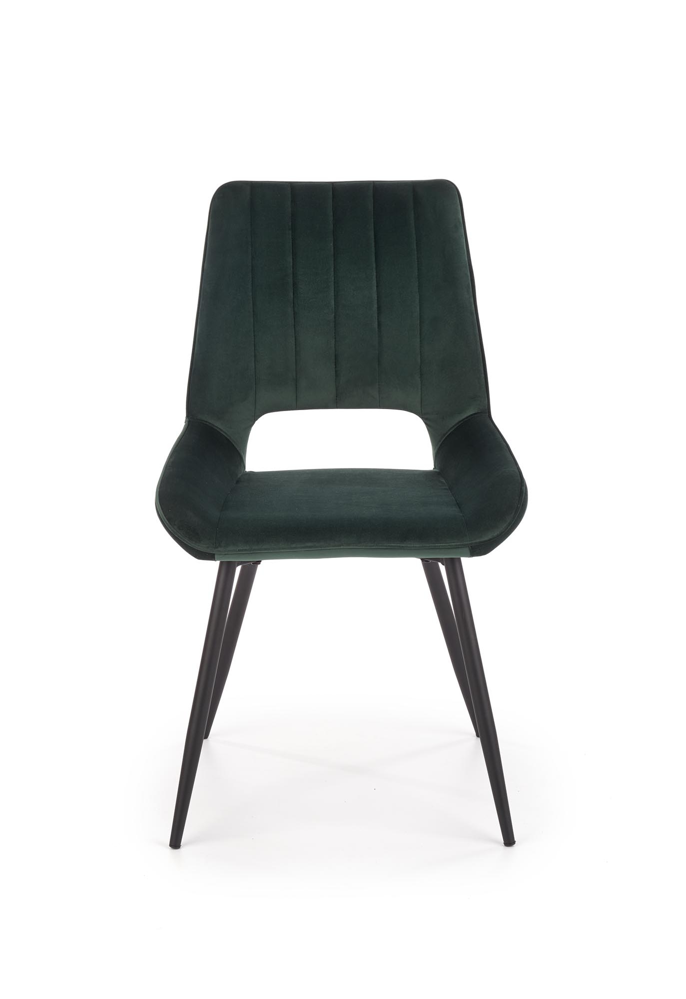 Eetkamerstoel - fluwelen stof - 52x88x58 cm - groen