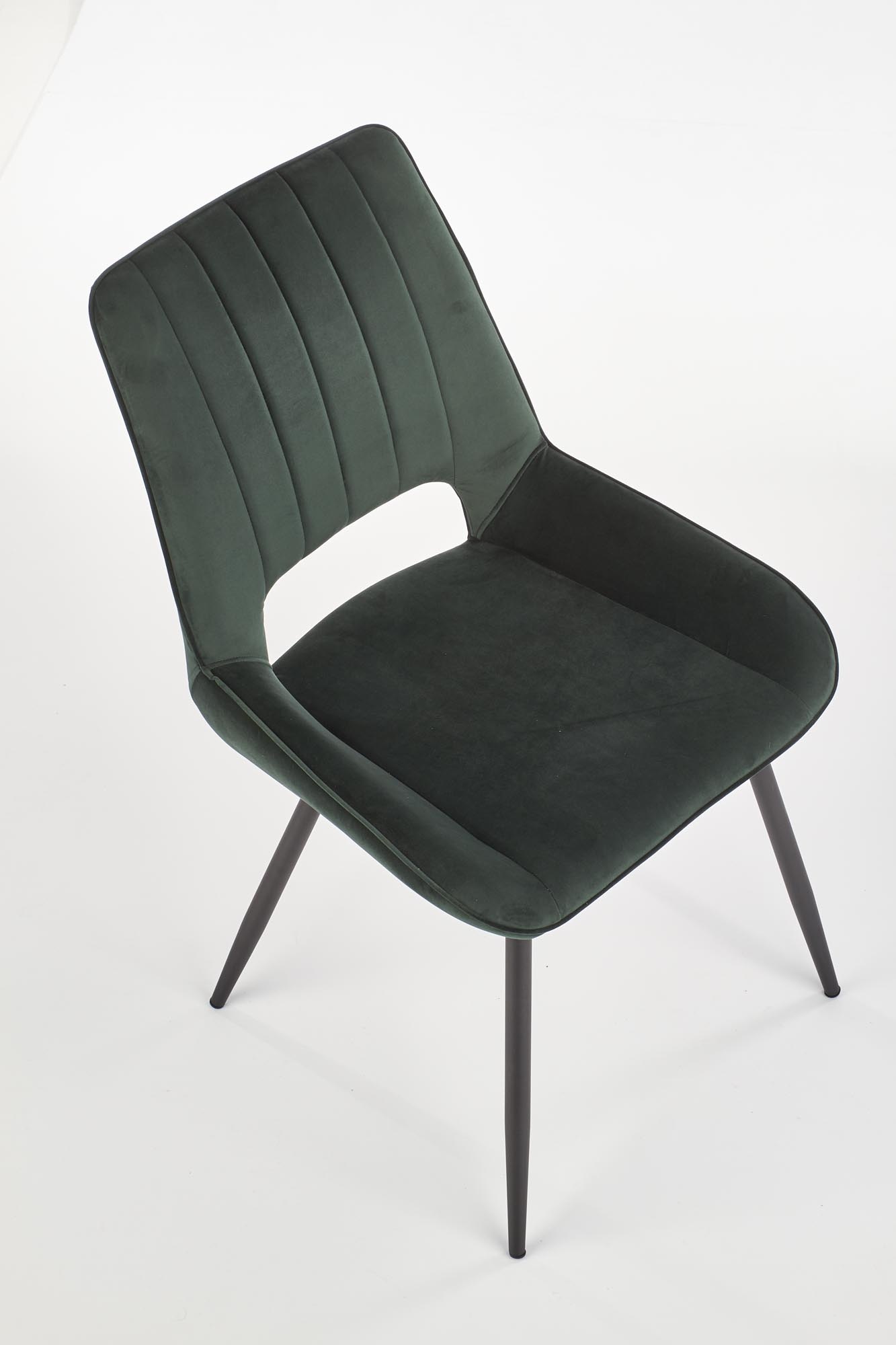 Eetkamerstoel - fluwelen stof - 52x88x58 cm - groen